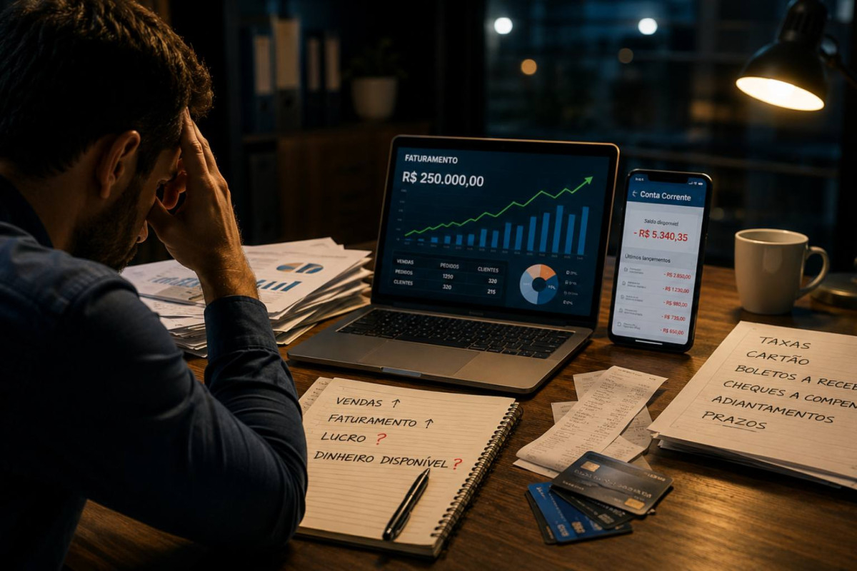 Você pode estar vendendo bem… mas não sabe quanto realmente entrou na sua empresa